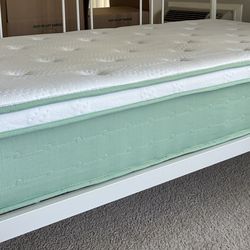 Novilla Twin Mattress, 10 Inch Hybrid Mattress in a Box, Gel Inflation Memory Foam with Pocket Coils Innerspring for a Cozy Night, Pillow Top Twin Siz