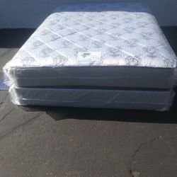 Brand new regular full size set mattress and box spring free delivery