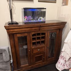 Wooden standalone wine bar