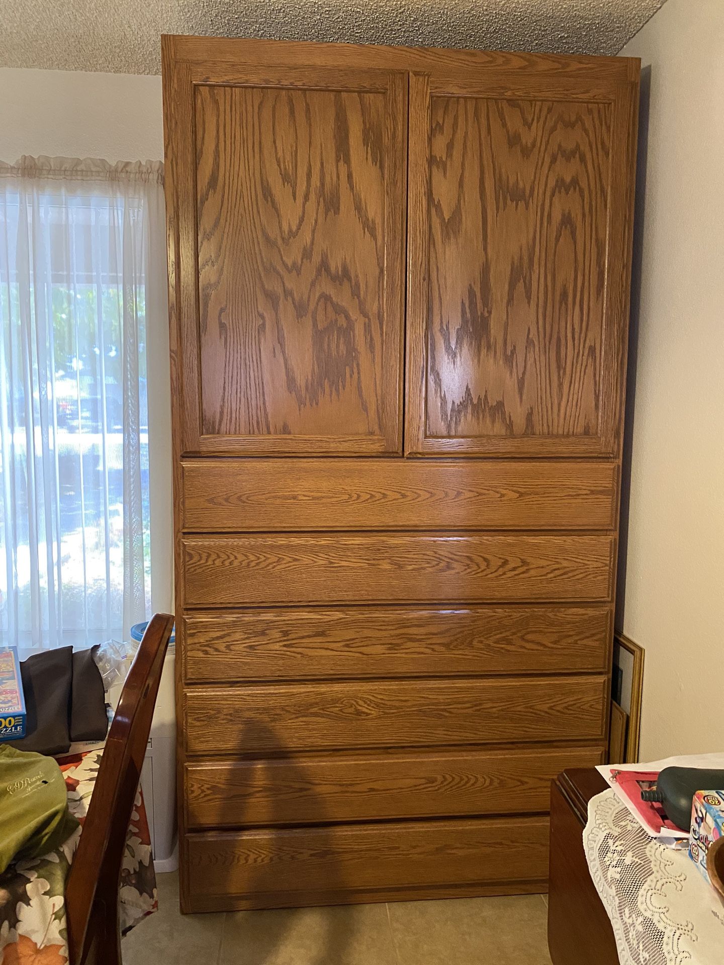Large Wood Storage Cabinet