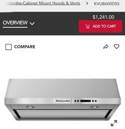 KitchenAid 30" Under-the-Cabinet Hood- New