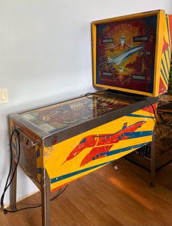 Vintage 1979 Bally Supersonic Pinball Machine - Concorde Theme - LOCAL PICKUP ONLY