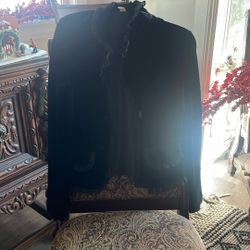 Black velvet dress jacket cover-up to wear over a dress vintage small