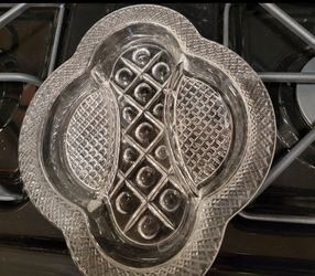 Vintage Crystal Dishes bowl plate tray dishes divided dish Decanter shot glasses Starburst Ashtray princess house