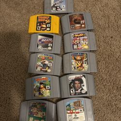 11 Nintendo 64 game cartridges