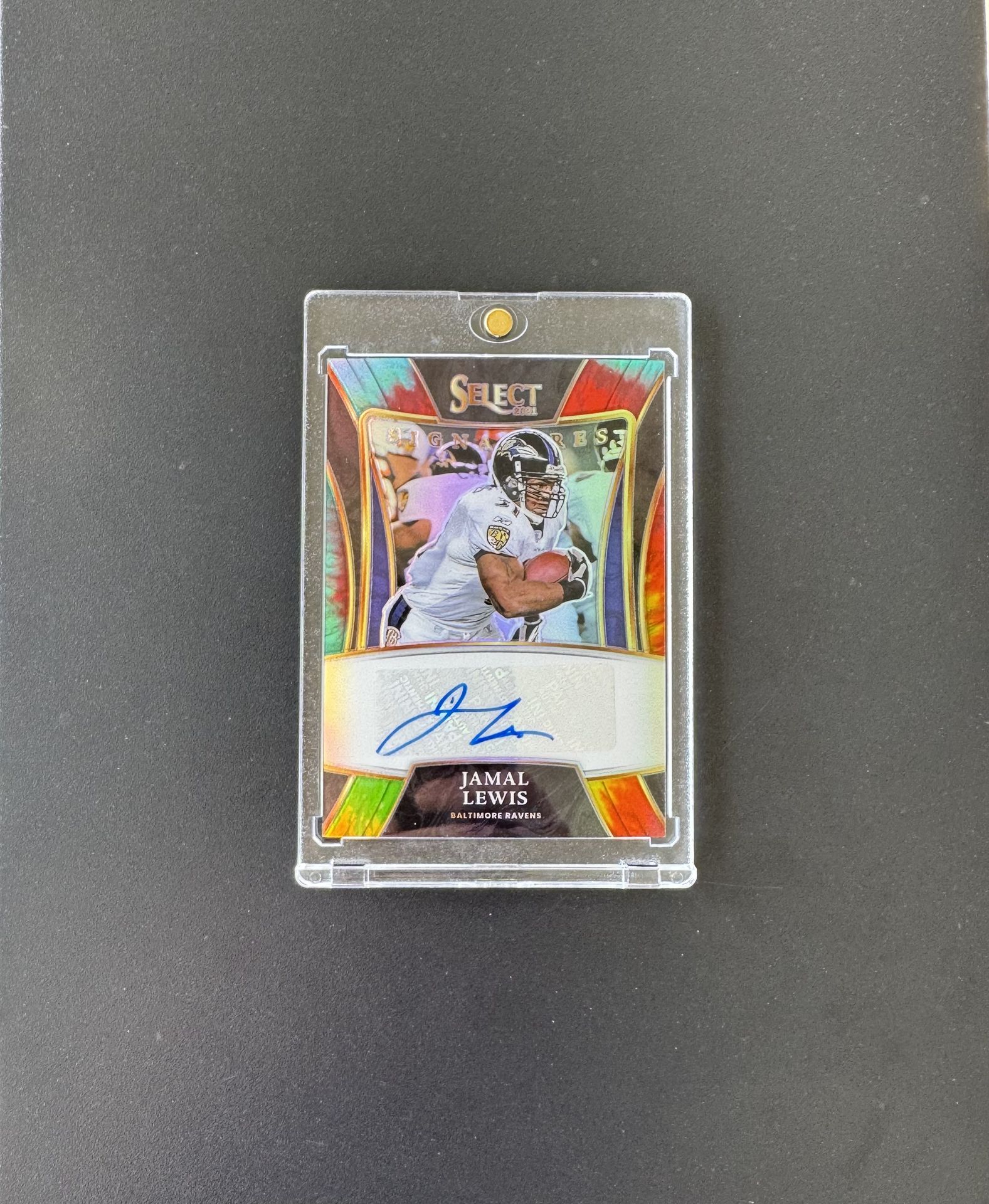 Jamal Lewis 2022 Panini Select Signatures # SSP-JAL Tie-Dye /25