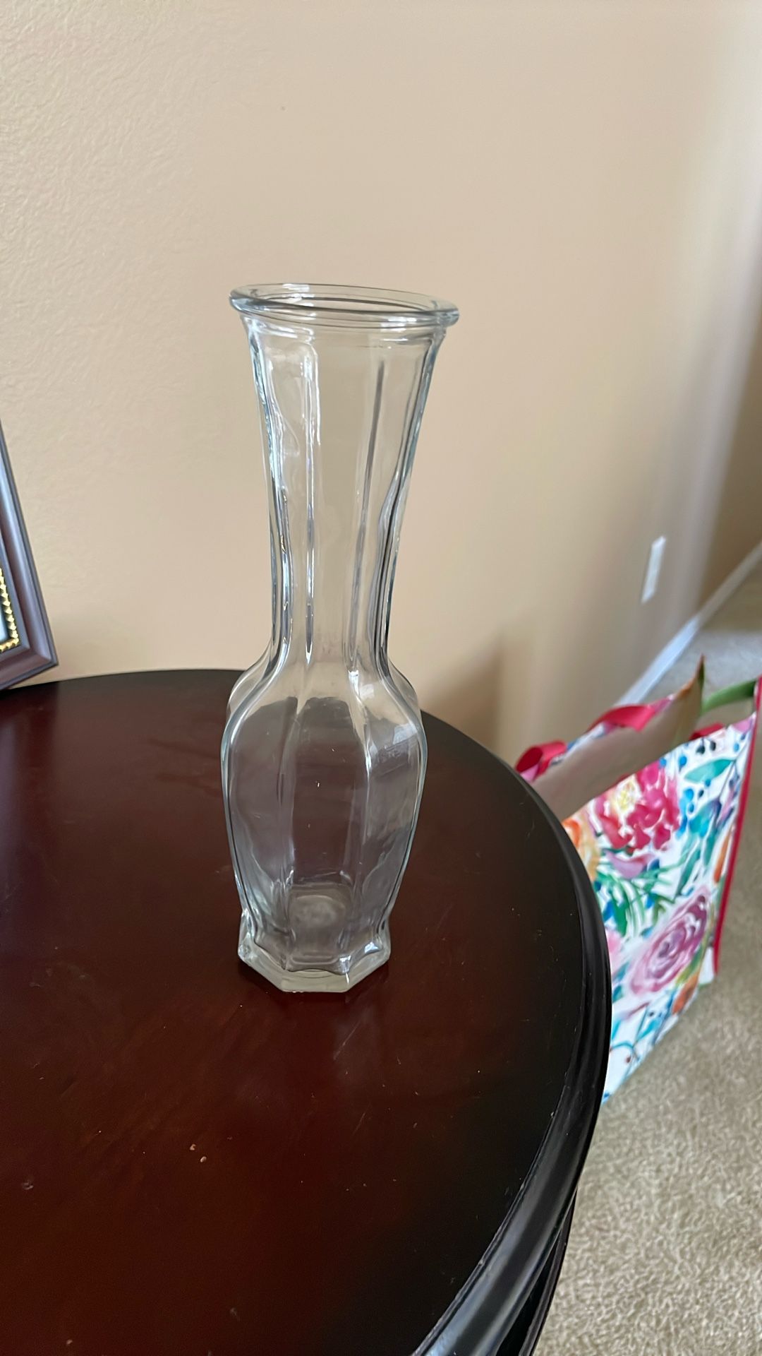 Small Clear Glass Flower Vase