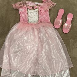 Princess skirt and Top for Halloween costume With Shoes skirt length is 17 inches top length is 10 inches  waist with elastic 10 inches but stretches