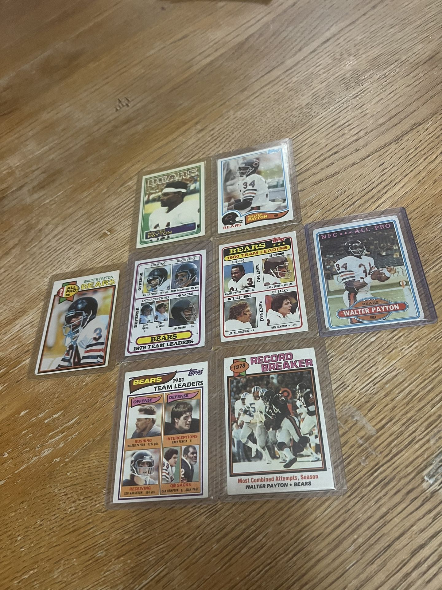 Walter Payton Vintage Football Card Lot