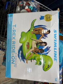 Swimline T-Rex Inflatable Ride-On Pool Float