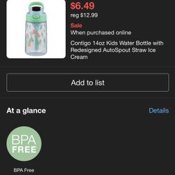 Contigo 14oz Kids Water Bottle