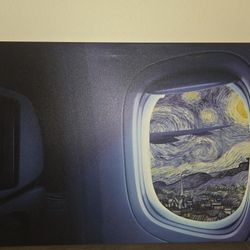 Airplane View Of Starry Night Painting