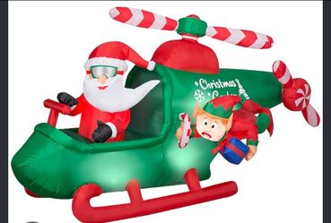Helicopter Inflatable Santa