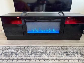 TV Console with Electric Fireplace