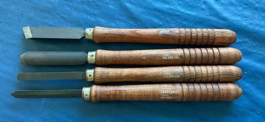 Vintage Craftsman High Speed Wood Turning Lathe Chisel Set - 4 Piece - Made in USA