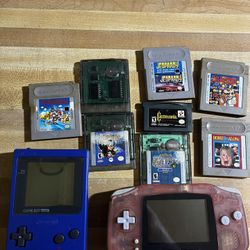 Vintage Gameboys With Games