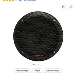 KICKER -KS Series 6-1/2" 2-Way Car Speakers with Polypropylene Cones (Pair) - Black& Speaker Harness