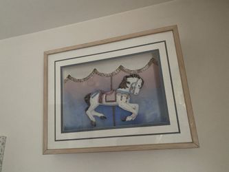 Vintage Carousel Horse, 3-D Picture
