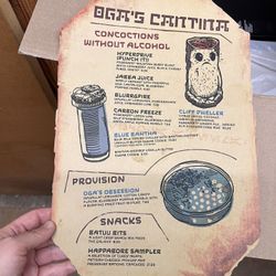 Disneyland Olga Cantina Menu