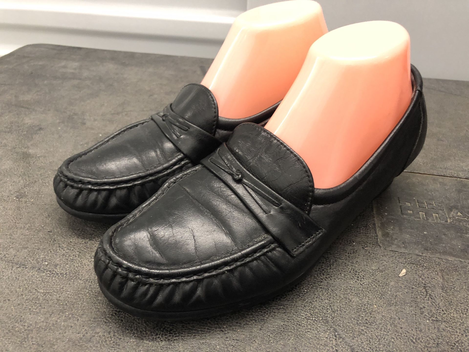 SAS comfort Women’s Black Leather Slip on Wedge Shoes Size 9