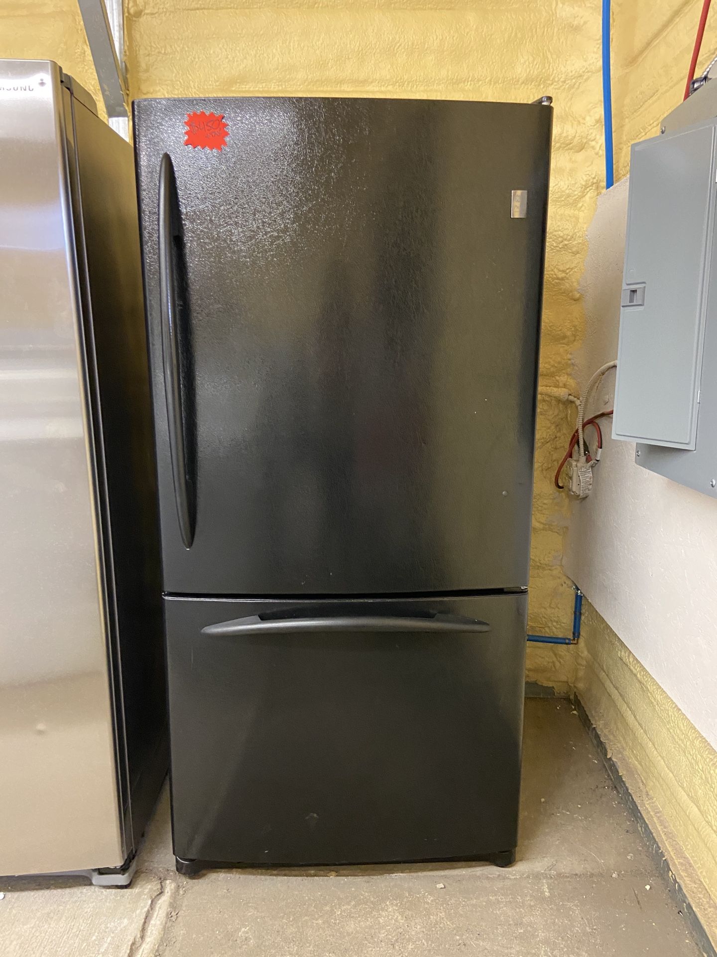GE PROFILE BLACK 33” FREEZER BOTTOM REFRIGERATOR