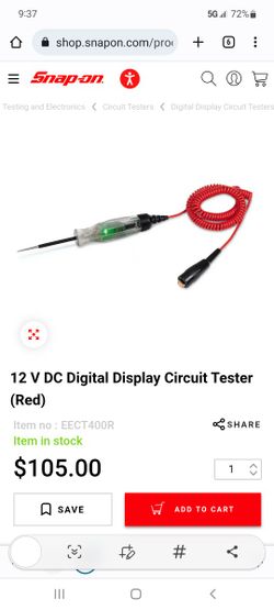 12 Volt Digital Lcd Circuit Tester