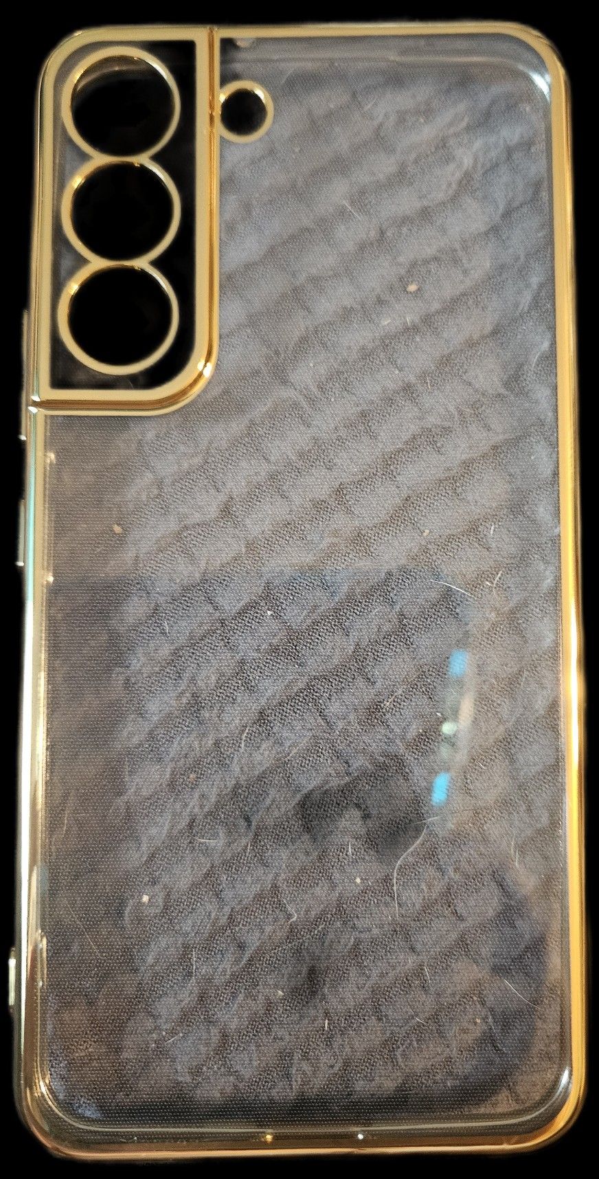 Gold and Clear Phone Case Samsung Galaxy S22 5G