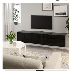 Tv Stand Glossy Black Ikea 