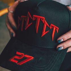 “CT Racing” Barbas Hats X Natanael cano Hat Black Gorra Diamantes Crystals