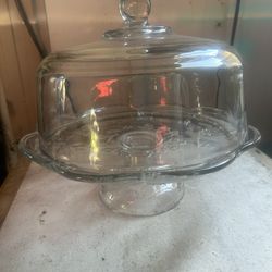 Vintage Anchor Hocking Cake Display