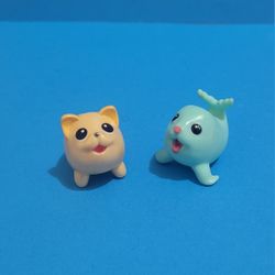 Chubby Puppies and Friends dog and Seal Set Of 2 Mini Figure.