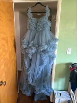 Blue maternity dress