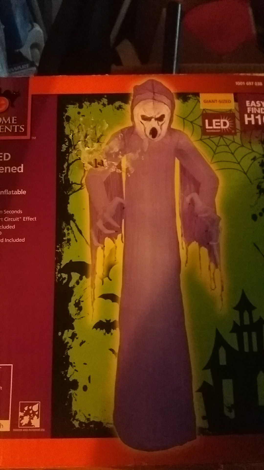 Halloween Frightened Ghost Home Accents 12 ft Inflatable Ghost LED