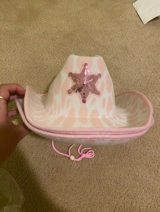 . Cute! 2 Pink Cowgirl/Boy HatsNew