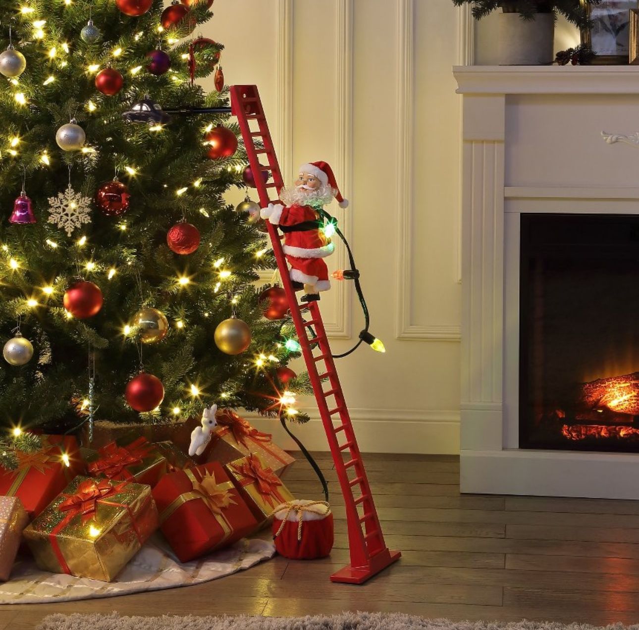 Animated Climbing Santa