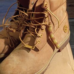 MENS TIMBERLAND 6" PREMIUM WATERPROOF BOOTS CROISSANT NUBUCK