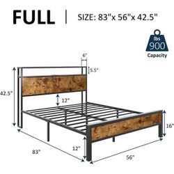 Full size -  Metal bed frame