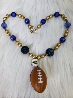 Rams football necklace
