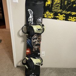 Burton Snowboard With Burton Custom Bindings And High Sierra Travel Bag