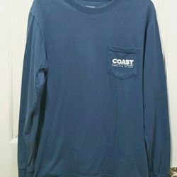 Coast Long Sleeve Blue Shirt Size: L