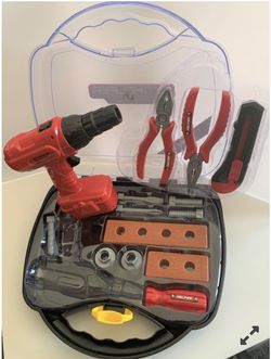 Good Helper Toy Tool Set With Case Battery Operated