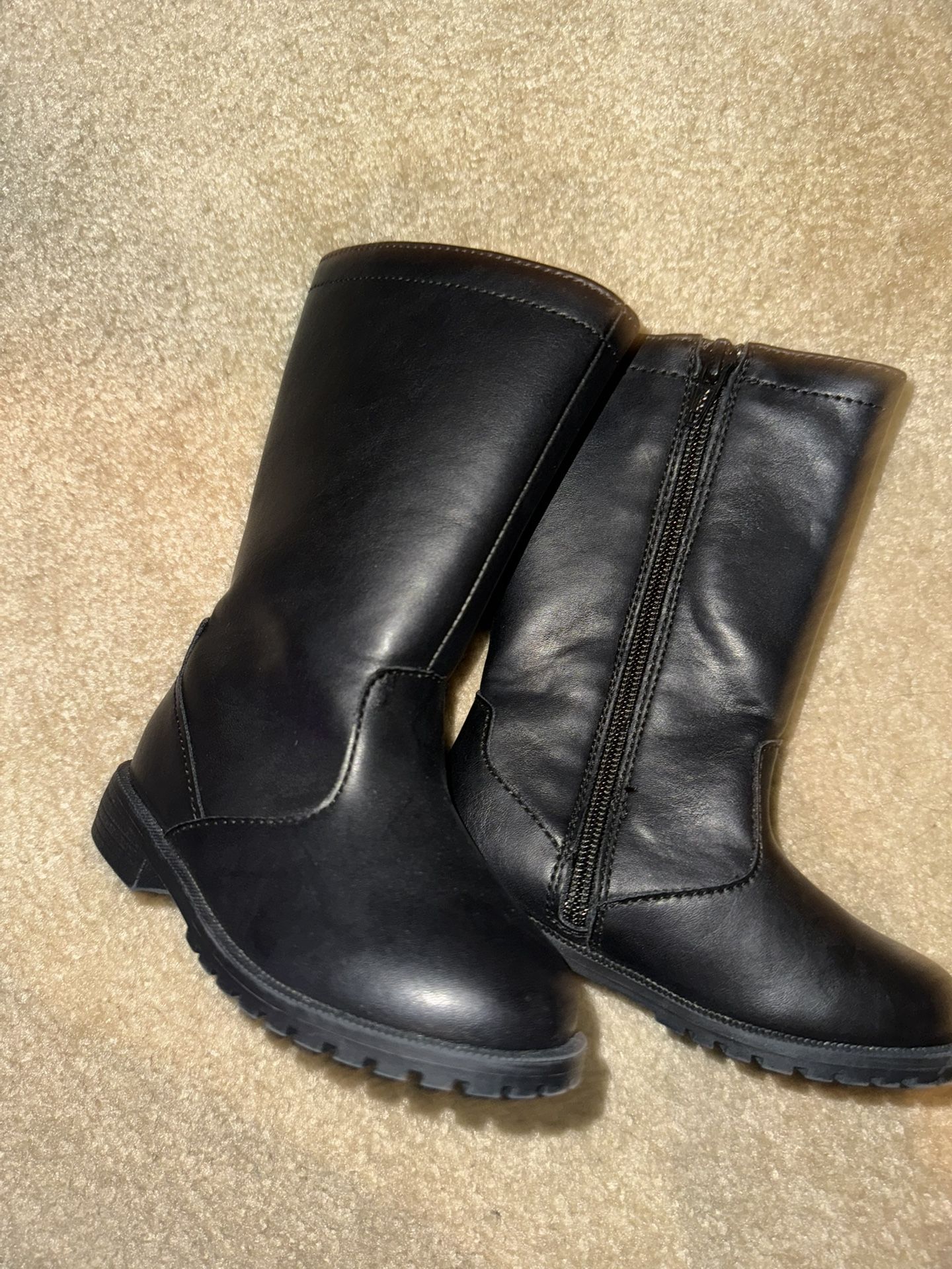 Black Knee High Toddler Boots 
