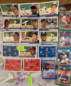 Baseball  Cards $2 Each. good Condition.