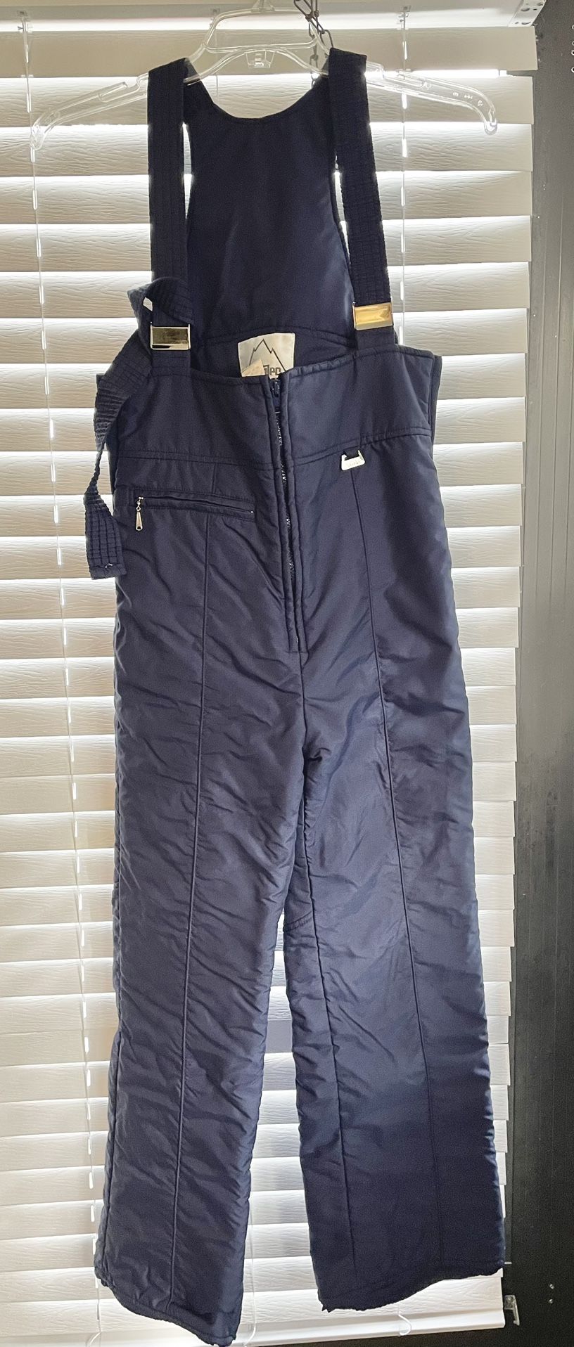 VINTAGE Snuggler Ski/Snow Pants Bib Suspenders Navy Mens Size Med #708