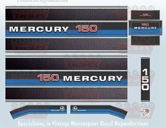 1983 to 1988 Mercury 150hp engine decals