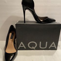 Aqua Black Patent Shoes - Size 10