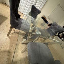 luxury glass table