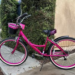 Every Day Use Road Bike In Dark Pink Color