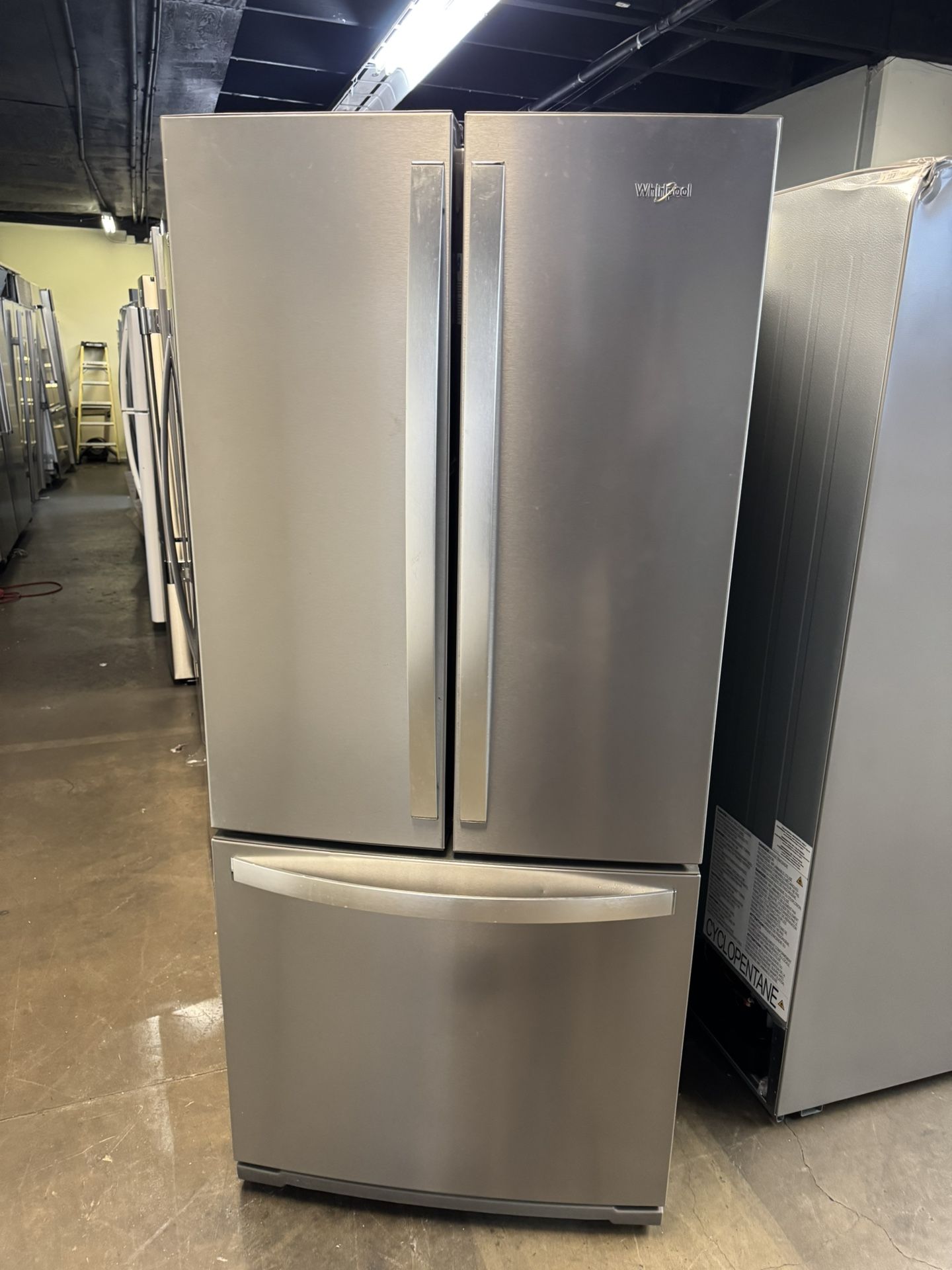 Whirlpool Apartment Size Stainless Steel French Door Refrigerator