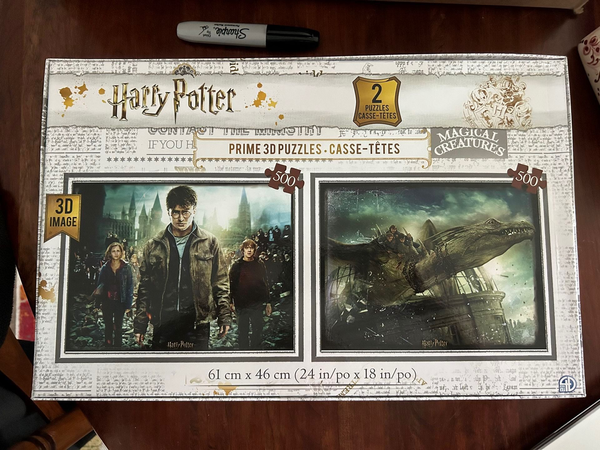 Harry Potter Prime 3-D Puzzle 3-D Image Magical Creatures